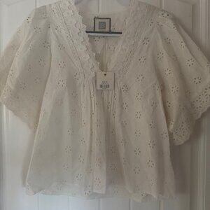 Bell by Alicia Bell White Eyelet Top